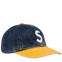 Boné Supreme Pigment Coated 2-Tone S Logo 6-Panel Azul Marinho