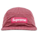Boné Supreme x Cordura Plaid Camp Vermelho