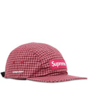Boné Supreme x Cordura Plaid Camp Vermelho