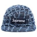 Boné Supreme Frayed Croc Denim Camp Azul Marinho