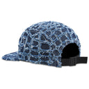 Boné Supreme Frayed Croc Denim Camp Azul Marinho