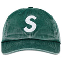 Boné Supreme Pigment Coated S Logo 6 Panel Verde Escuro