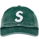 Boné Supreme Pigment Coated S Logo 6 Panel Verde Escuro