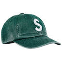 Boné Supreme Pigment Coated S Logo 6 Panel Verde Escuro