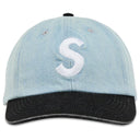 Boné Supreme Pigment Coated 2-Tone S Logo 6-Panel Denim