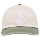 Boné Supreme Pigment Coated 2-Tone S Logo 6-Panel Rosa Claro
