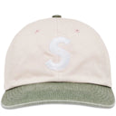 Boné Supreme Pigment Coated 2-Tone S Logo 6-Panel Rosa Claro