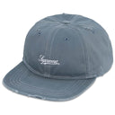 Boné Supreme Distressed Script 6-Panel Cinza Ardósia