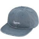 Boné Supreme Distressed Script 6-Panel Cinza Ardósia