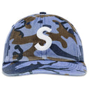 Boné Supreme Pigment Coated S Logo 6-Panel Camo Azul