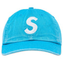 Boné Supreme Pigment Coated S Logo 6 Panel Azul Claro