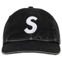 Boné Supreme Pigment Coated 2-Tone S Logo 6-Panel Preto