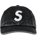 Boné Supreme Pigment Coated S Logo 6 Panel Preto