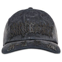 Boné Supreme Leather Appliqué 6-Panel Preto