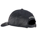 Boné Supreme Leather Appliqué 6-Panel Preto