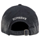 Boné Supreme Leather Appliqué 6-Panel Preto