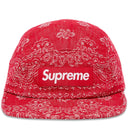 Boné Supreme Bandana Jacquard Denim Camp Vermelho