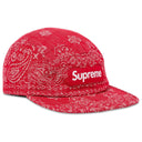 Boné Supreme Bandana Jacquard Denim Camp Vermelho