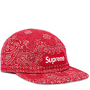 Boné Supreme Bandana Jacquard Denim Camp Vermelho