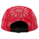 Boné Supreme Bandana Jacquard Denim Camp Vermelho