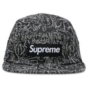 Boné Supreme Handwriting Denim Camp Preto