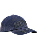 Boné Supreme Leather Appliqué 6-Panel Azul Marinho