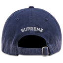 Boné Supreme Leather Appliqué 6-Panel Azul Marinho