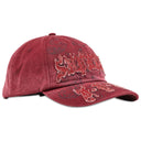 Boné Supreme Leather Appliqué 6-Panel Vermelho