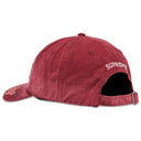 Boné Supreme Leather Appliqué 6-Panel Vermelho