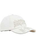 Boné Supreme Leather Appliqué 6-Panel Branco