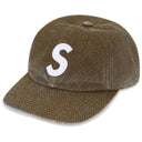 Boné Supreme Pigment Coated Canvas S Logo 6 Panel Verde Oliva