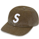 Boné Supreme Pigment Coated Canvas S Logo 6 Panel Verde Oliva