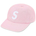 Boné Supreme Pigment Coated Canvas S Logo 6 Panel Rosa