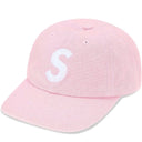 Boné Supreme Pigment Coated Canvas S Logo 6 Panel Rosa