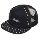Boné Supreme x B B Simon Studded Canvas 6 Panel Preto