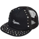 Boné Supreme x B B Simon Studded Canvas 6 Panel Preto