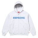 Agasalho Moletom Supreme Collegiate Appliqué Com Zíper Cinza
