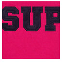 Agasalho Moletom Supreme Collegiate Appliqué Com Zíper Rosa Fúcsia