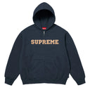 Agasalho Moletom Supreme Collegiate Appliqué Com Zíper Azul Marinho