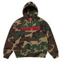 Agasalho Moletom Supreme Collegiate Appliqué Com Zíper Camuflado (Woodland)