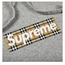 Agasalho Moletom Supreme x Burberry Box Logo Cinza