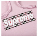 Agasalho Moletom Supreme x Burberry Box Logo Rosa