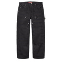 Calça Jeans Supreme Jacquard Logos Double Knee Painter Preta