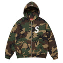Agasalho Moletom Supreme S Logo Com Zíper Camuflado (Woodland)