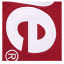 Agasalho Moletom Supreme Satin Appliqué Vermelho Escuro