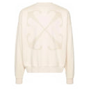 Agasalho Moletom Off-White Arrows Embroidered Crewneck Bege