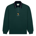Agasalho Suéter Aimé Leon Dore x Porsche Jacquard Collar Com Meio Zíper Verde Escuro
