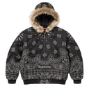 Jaqueta Supreme Bandana Jacquard Denim Work Preta